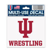 Indiana Hoosiers 3" x 4" Wrestling Decal in Crimson - Front View