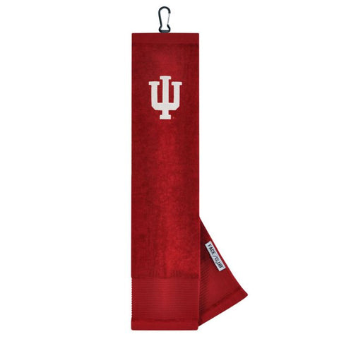 Indiana Hoosiers Golf Face Club Crimson Towel - Front View