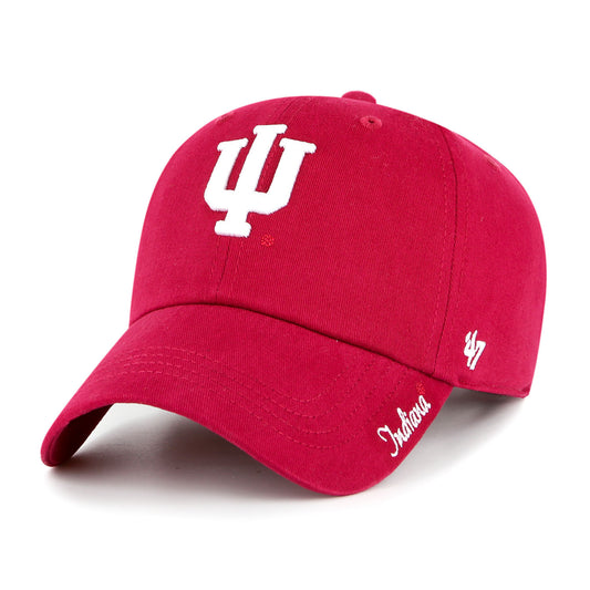 Indiana Hoosiers Ladies Miata Cleanup Adjustable Hat in Crimson - Front/Side View