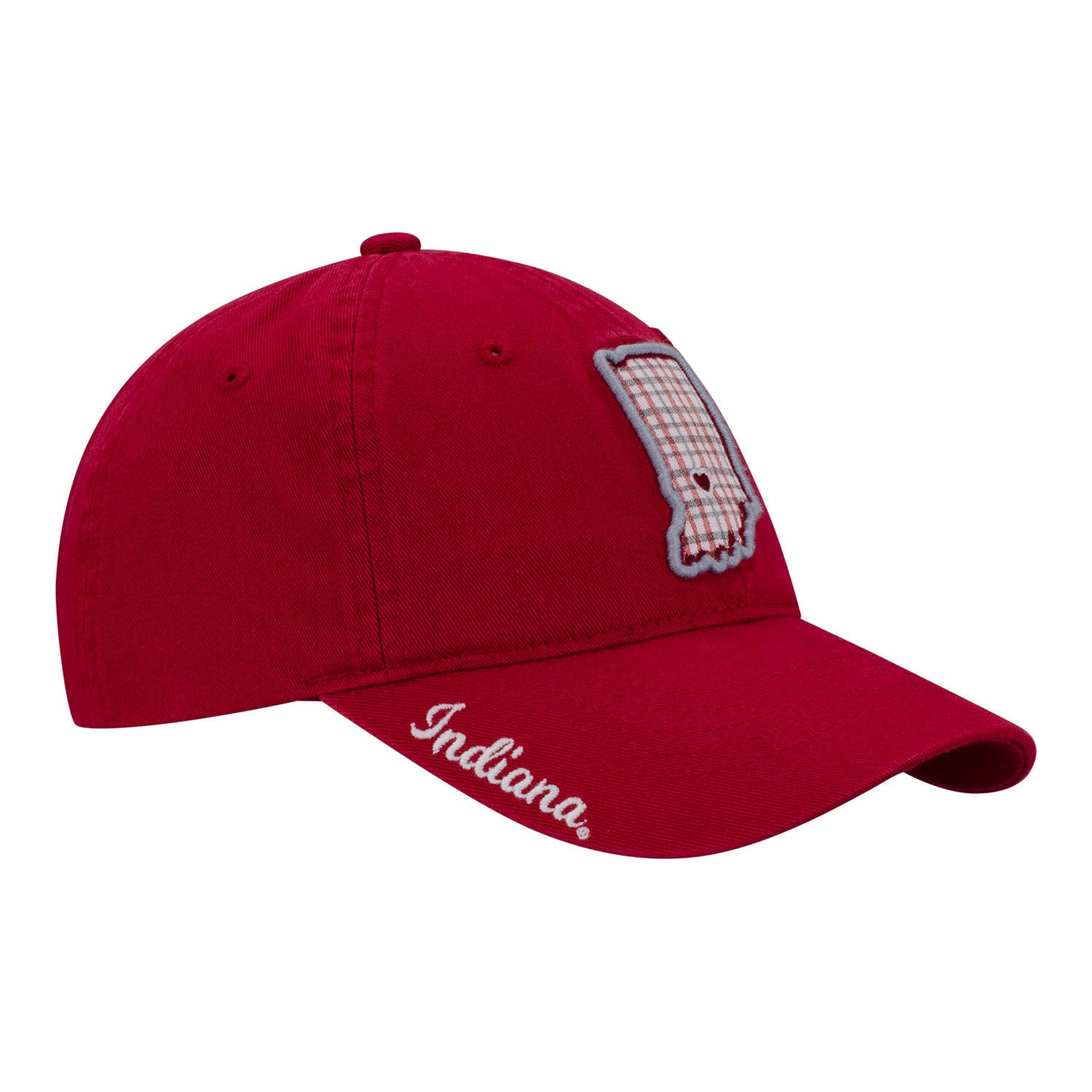 Ladies Indiana Hoosiers Home Again Crimson Adjustable Hat - Angled Left View