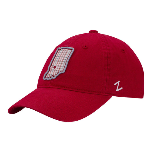 Ladies Indiana Hoosiers Home Again Crimson Adjustable Hat - Angled Right View