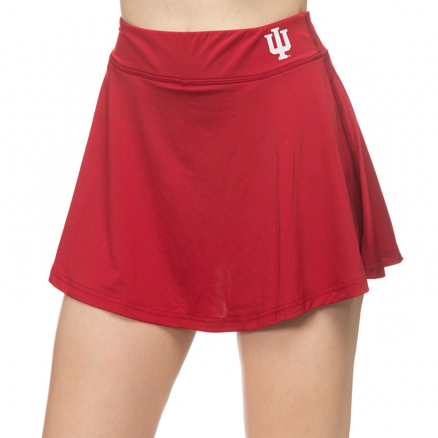 Ladies Indiana Hoosiers Flowy Skort in Crimson - Front View