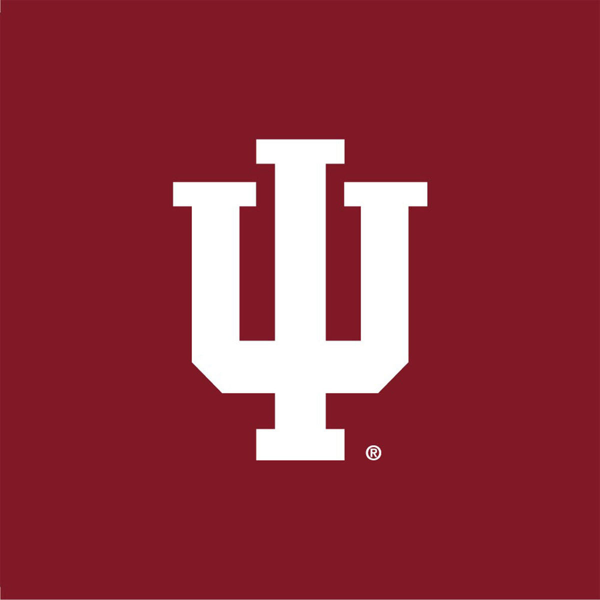 Ladies Indiana Hoosiers Super Fan Colorblock Hood in Crimson - Logo View