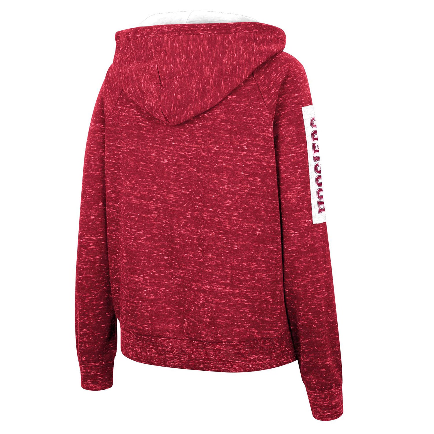 Ladies Indiana Hoosiers Devel Speckle Hood in Crimson - Back View