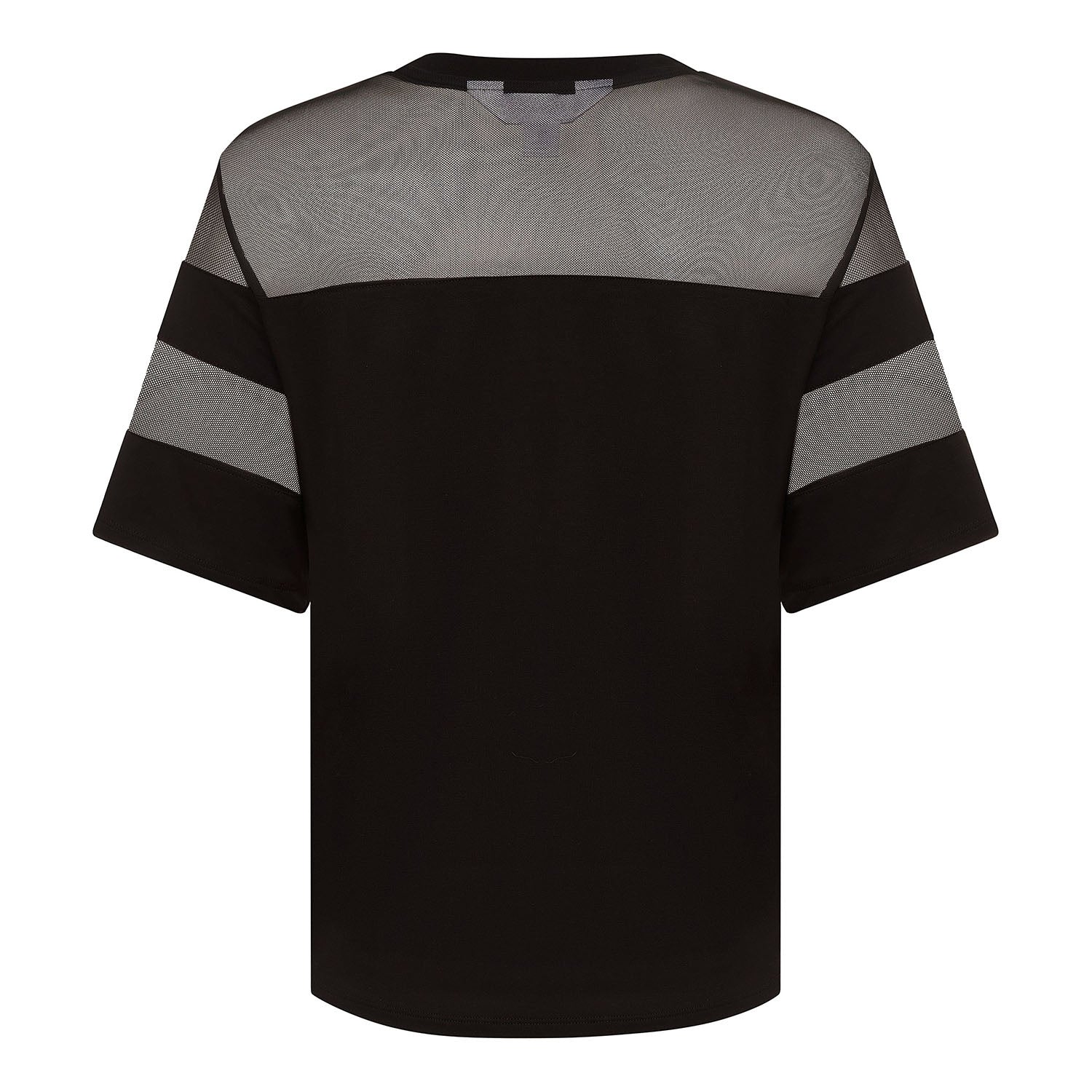 Ladies Indiana Hoosiers Avery Jersey Short Sleeve in Black - Back View