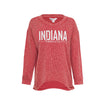 Ladies Indiana Hoosiers Bailey Rib Long Sleeve in Crimson - Front View