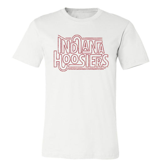 Ladies Indiana Hoosiers Josie Boyfriend T-Shirt in White - Front View