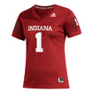 Ladies Indiana Hoosiers Adidas #1 Football Crimson Jersey - Front View