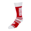 Indiana Hoosiers Go Team Indiana Socks in Crimson and White - Front/Side View