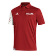 Indiana Hoosiers Adidas Stadium Training Polo in Crimson - Front View