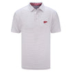 Indiana Hoosiers Performance Stripe White Polo - Front View