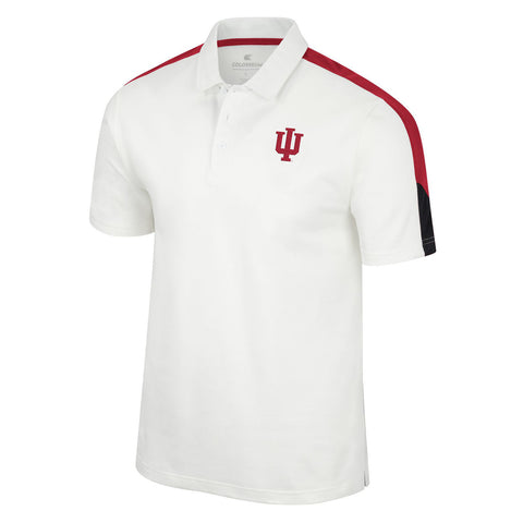 Indiana Hoosiers Take Your Time Polo in White - Front View