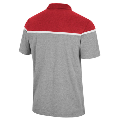 Indiana Hoosiers Chamberlain Polo in Grey and Crimson - Back View