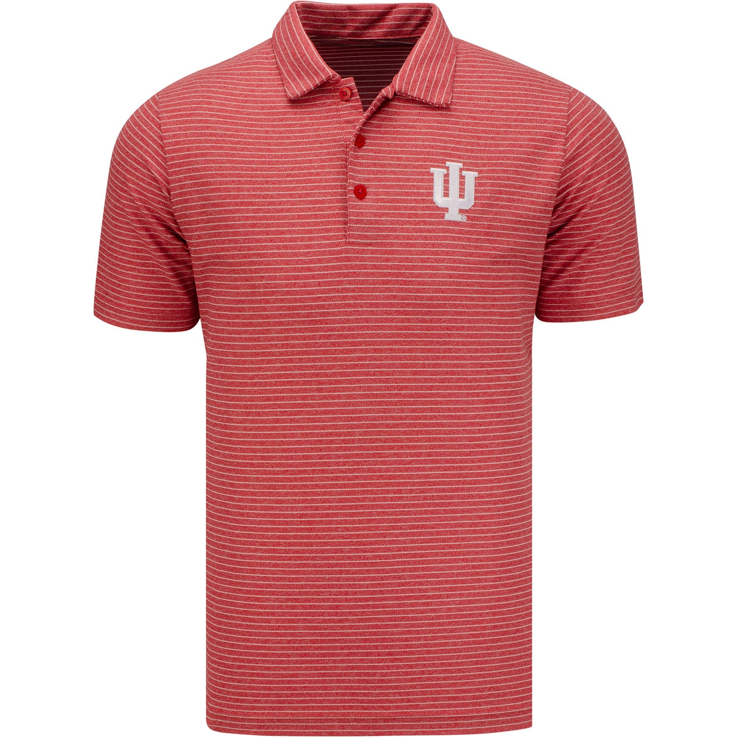 Indiana Hoosiers Esteem Crimson Stripe Polo - Front View