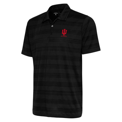 Indiana Hoosiers Alumni Compass Black Polo - Front View
