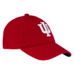 Indiana Hoosiers Adidas Primary Logo Slouch Adjustable Hat in Crimson - Front/Side View