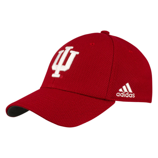 Indiana Hoosiers Adidas Coach Flex Crimson Hat - Front/Side View