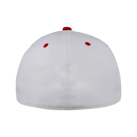 Indiana Hoosiers Adidas Two Tone Wool Fitted Hat in White and Crimson - Back View