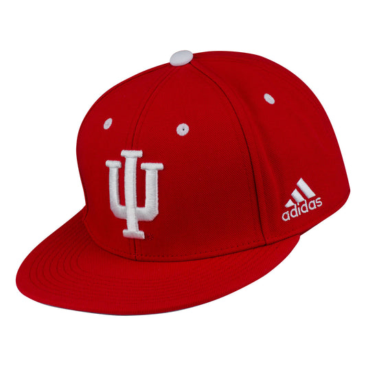 Men's adidas White/Red Kansas Jayhawks On-Field Baseball Fitted Hat