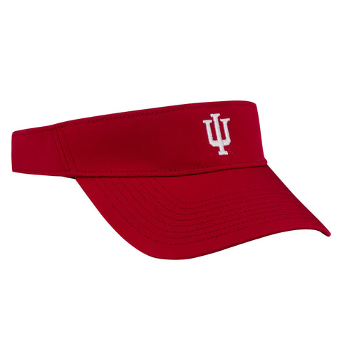 Indiana Hoosiers Adidas Coach Thin Crimson Visor - Front/Side View