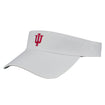 Indiana Hoosiers Adidas Coach Thin White Visor - Front/Side View