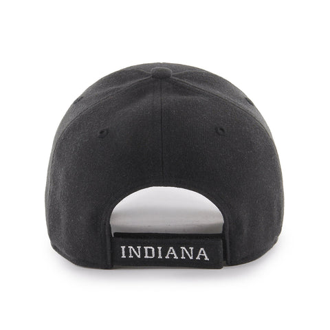 Indiana Hoosiers MVP Wool Tonal Adjustable Hat in Black - Back View