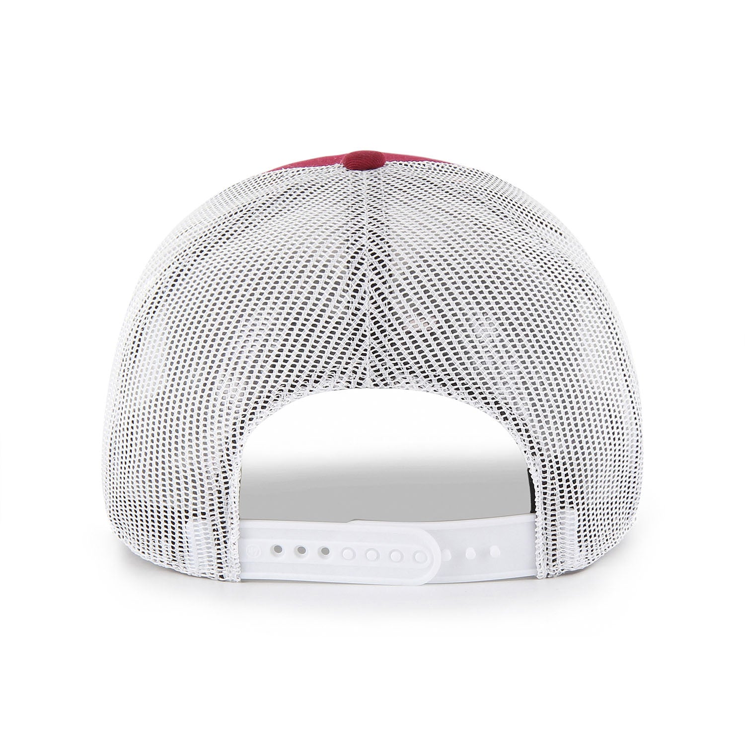 Indiana Hoosiers Two Tone Mesh Trucker Hat in Crimson and White - Back View