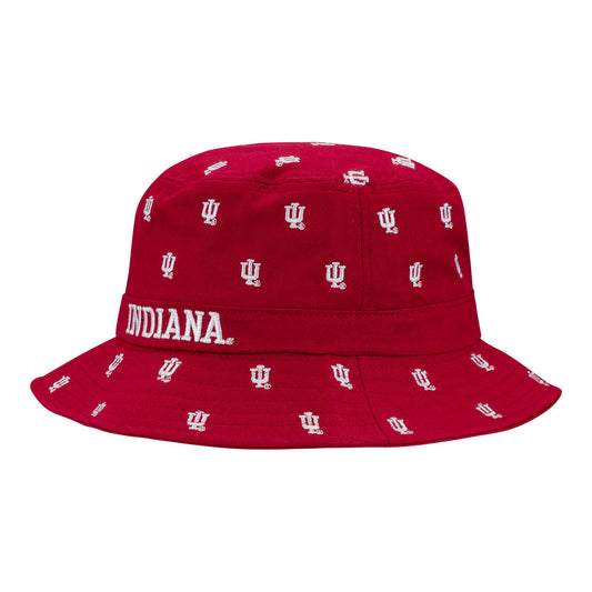 Indiana Hoosiers Scatter Crimson Bucket Hat - Angled Right View