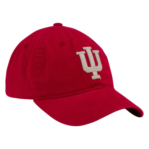Indiana Hoosiers Scholarship Adjustable Hat in Crimson - Front/Side View