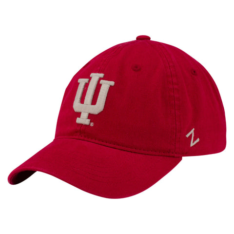 Indiana Hoosiers Scholarship Adjustable Hat in Crimson - Front/Side View