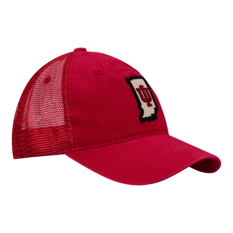 Indiana Hoosiers Inside Story Crimson Adjustable Hat - Angled Left View