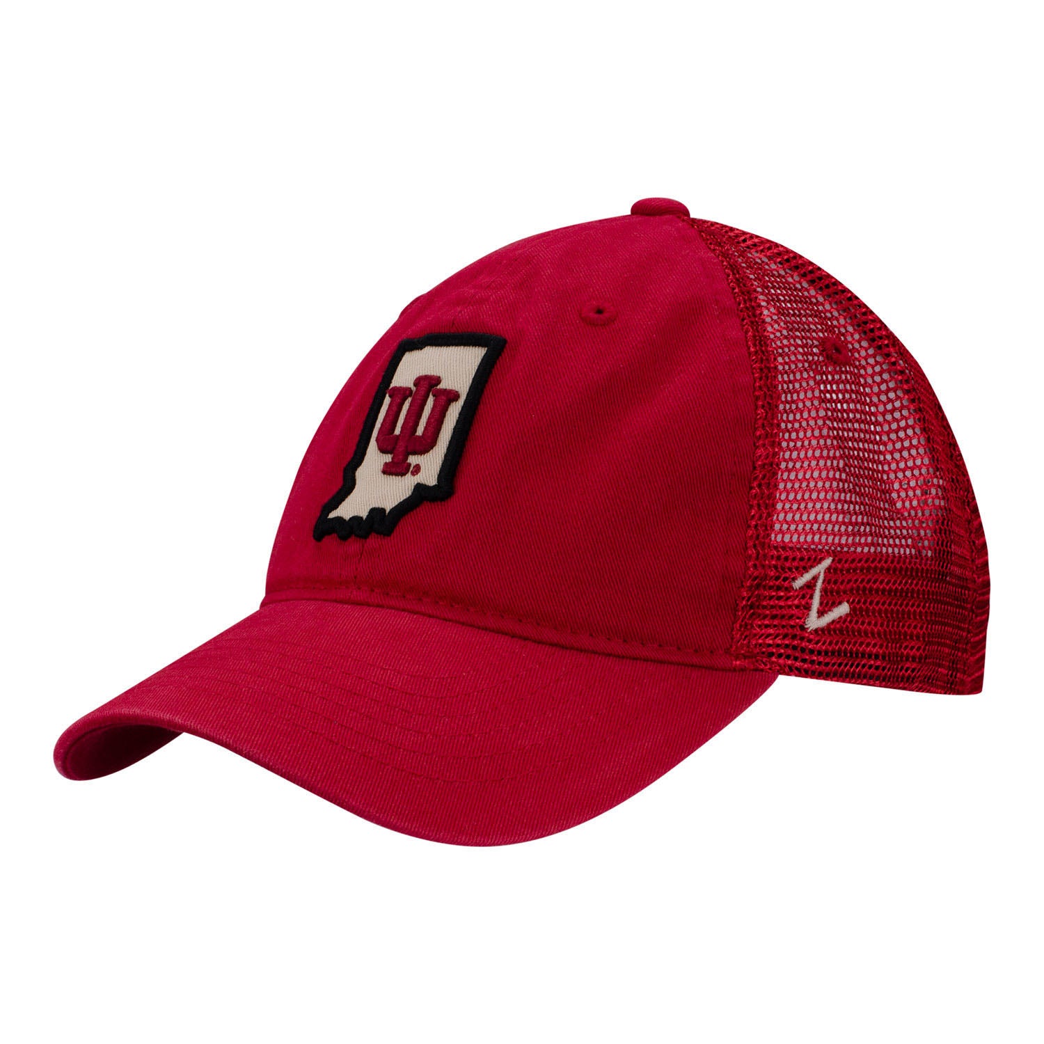 Indiana Hoosiers Inside Story Crimson Adjustable Hat - Angled Right View