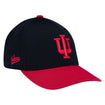 Indiana Hoosiers Two Tone Primary Logo Flex Hat in Black and Crimson - Front/Side View