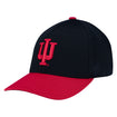 Indiana Hoosiers Two Tone Primary Logo Flex Hat in Black and Crimson - Front/Side View