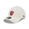 Indiana Hoosiers Primary Logo Core Classic Chrome White Adjustable Hat - Front/Side View