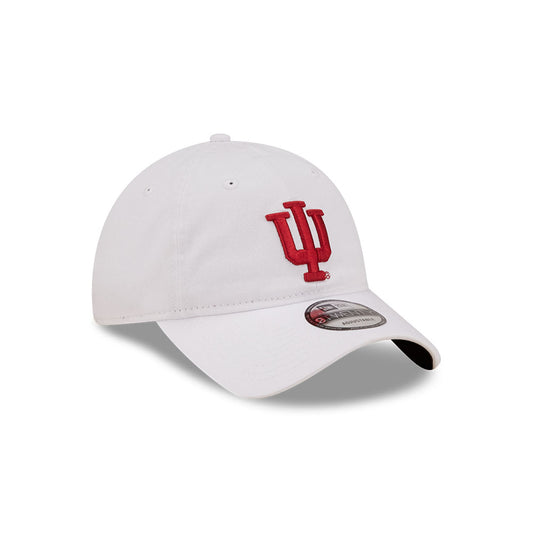 Indiana Hoosiers Primary Logo Core Classic Adjustable Hat in White - Front/Side View