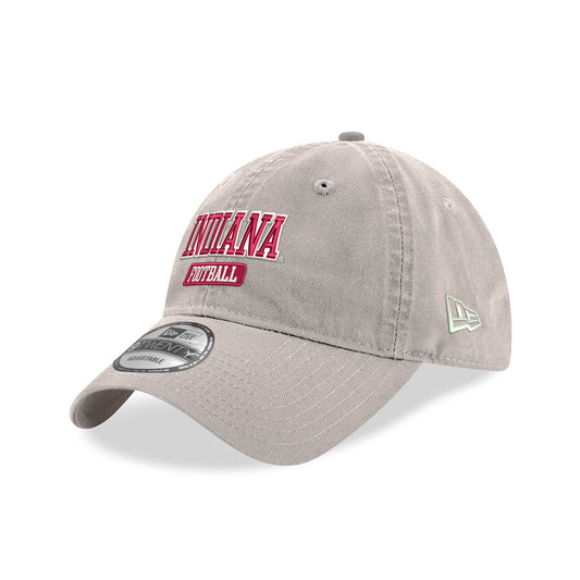 Indiana Hoosiers Football Stone Adjustable Hat - Front/Side View