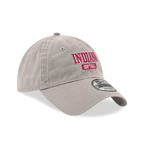 Indiana Hoosiers Softball Stone Adjustable Hat - Front/Side View