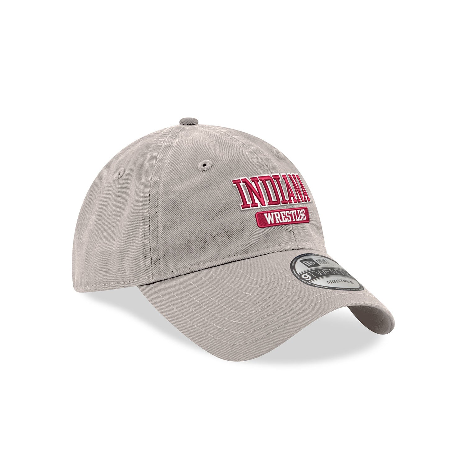 Indiana Hoosiers Wrestling Stone Adjustable Hat - Front/Side View