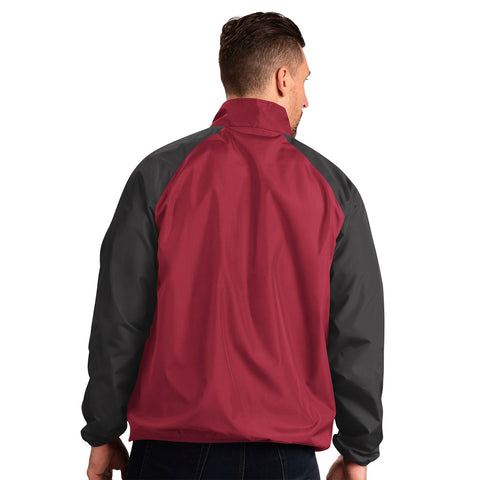 Indiana Hoosiers Point Guard 1/2 Zip Jacket in Crimson - Back View