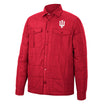 Indiana Hoosiers Button Front Quilted Barn Jacket in Crimson - Front View