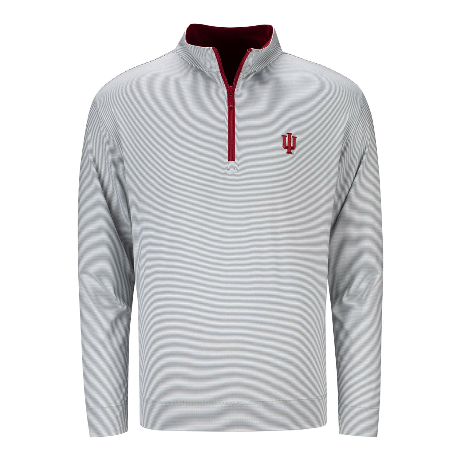 Indiana Hoosiers Performance Stripe 1/4 Zip Jacket - Front View