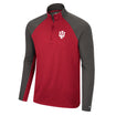 Indiana Hoosiers Two Yutes Wind shirt 1/4 Zip Jacket in Crimson and Grey - Front View
