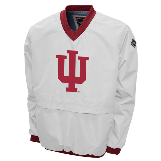 Indiana Hoosiers Windshell Pullover White Jacket - Front View