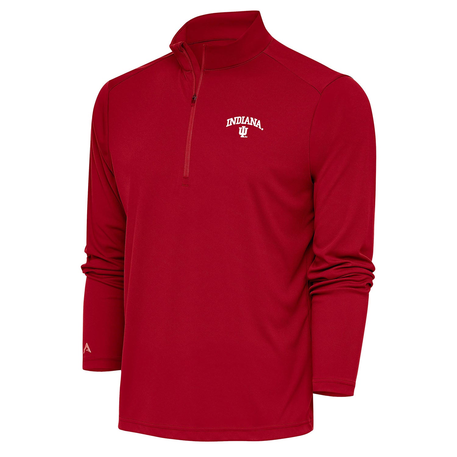 Indiana Hoosiers Tribute 1/4 Zip Crimson Jacket - Front View