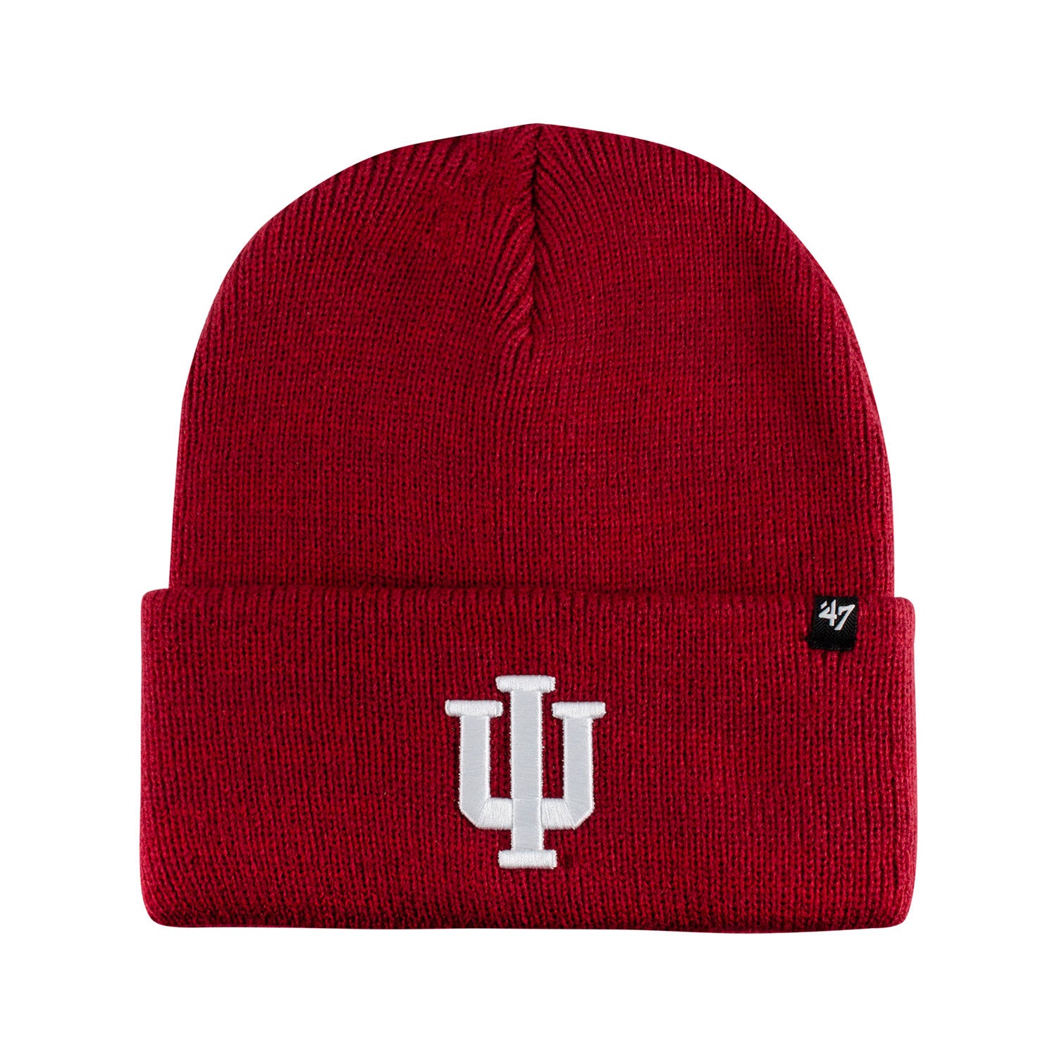 Indiana Hoosiers Brainfreeze Knit Hat in Crimson - Front View