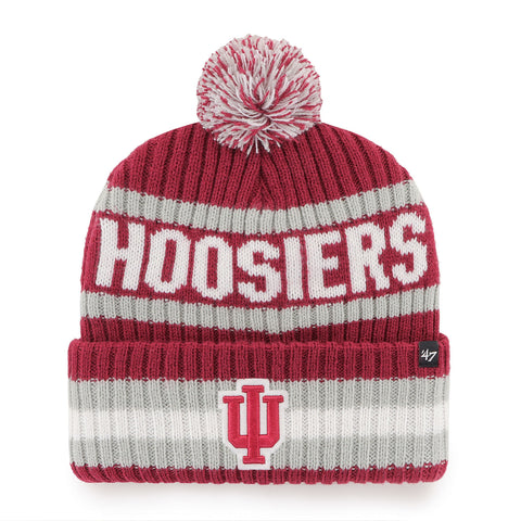 Indiana Hoosiers Bering Knit Hat in Crimson - Front View