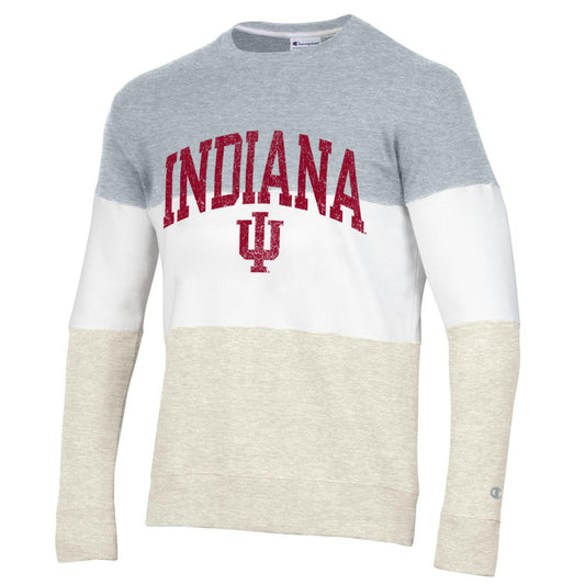 Indiana Hoosiers Straight Colorblock Hood in Oat - Front View