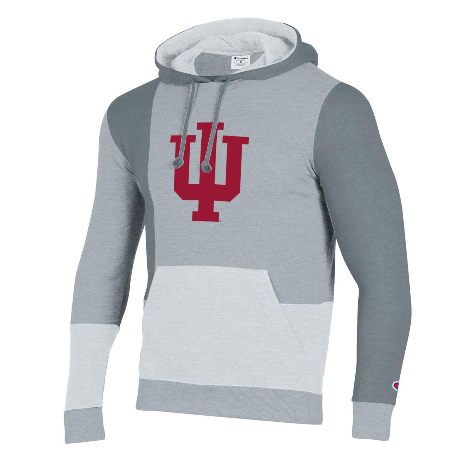 Indiana Hoosiers Distress Super Fan Hood in Grey - Front View