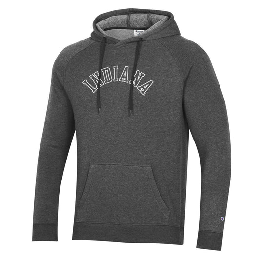 Indiana Hoosiers Tri Fleece Arch Hood in Black - Front View